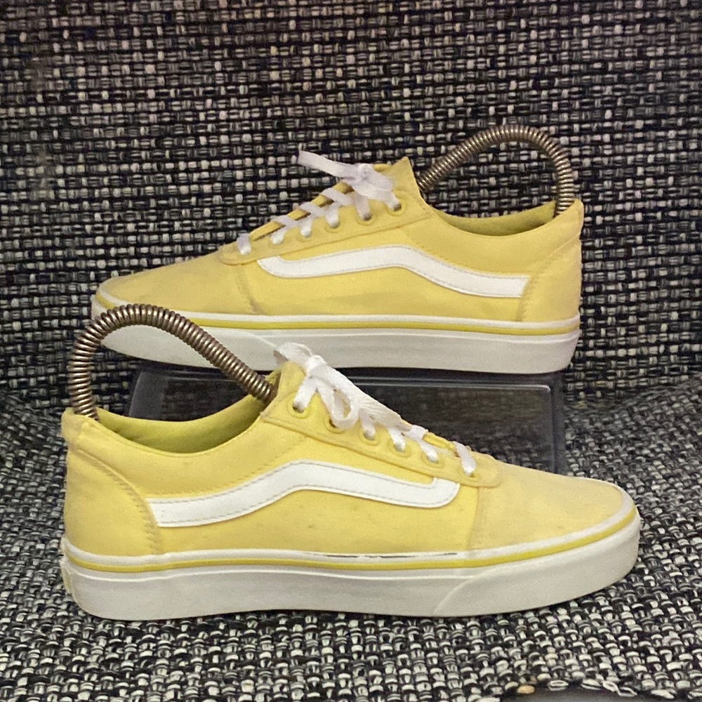 Vans Yellow and White Athletic Shoes